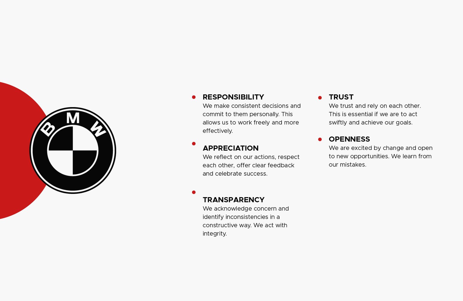 BMW Brand Values - Hamdi Designs