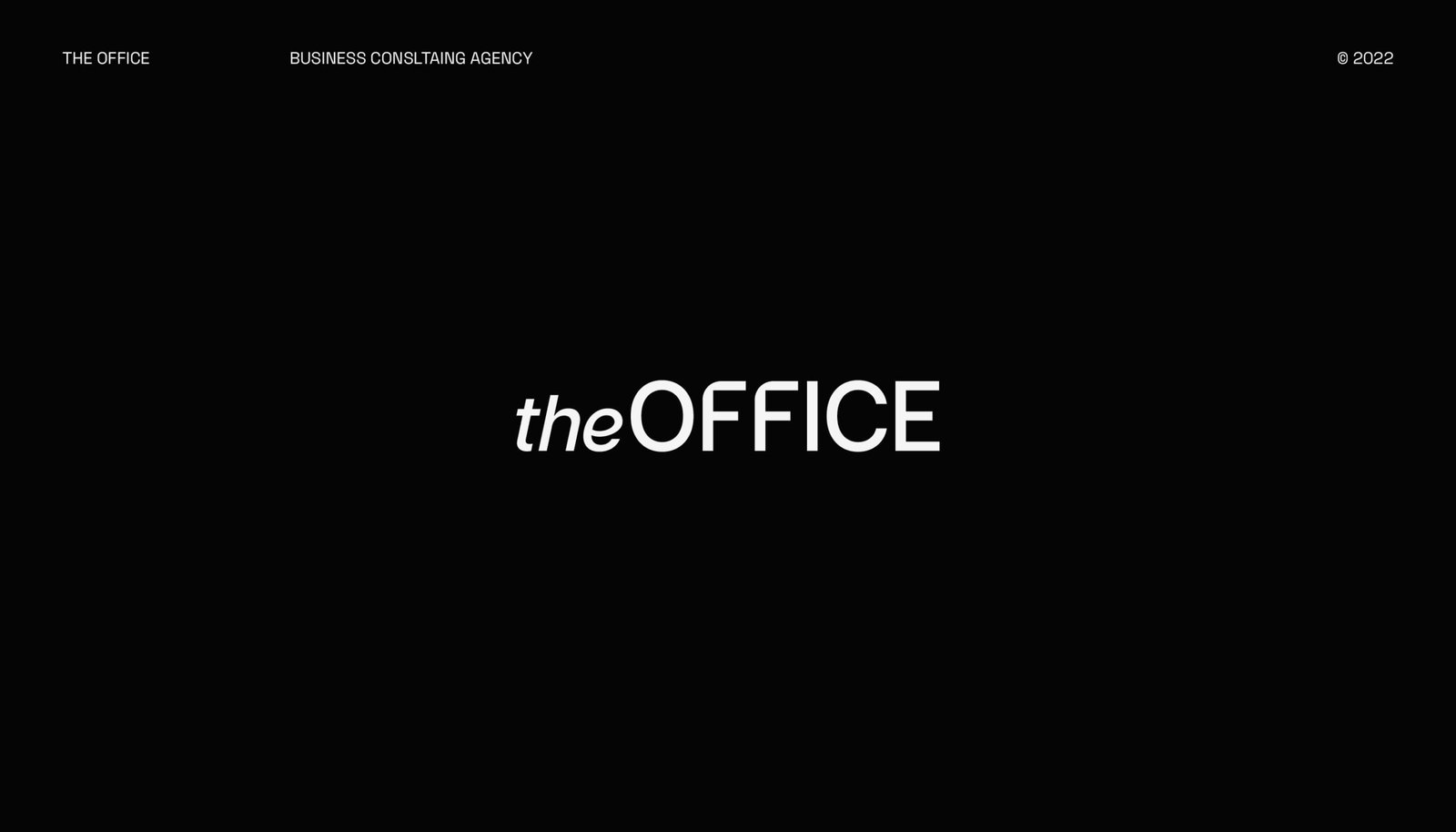 a wordmark design for "the Office"