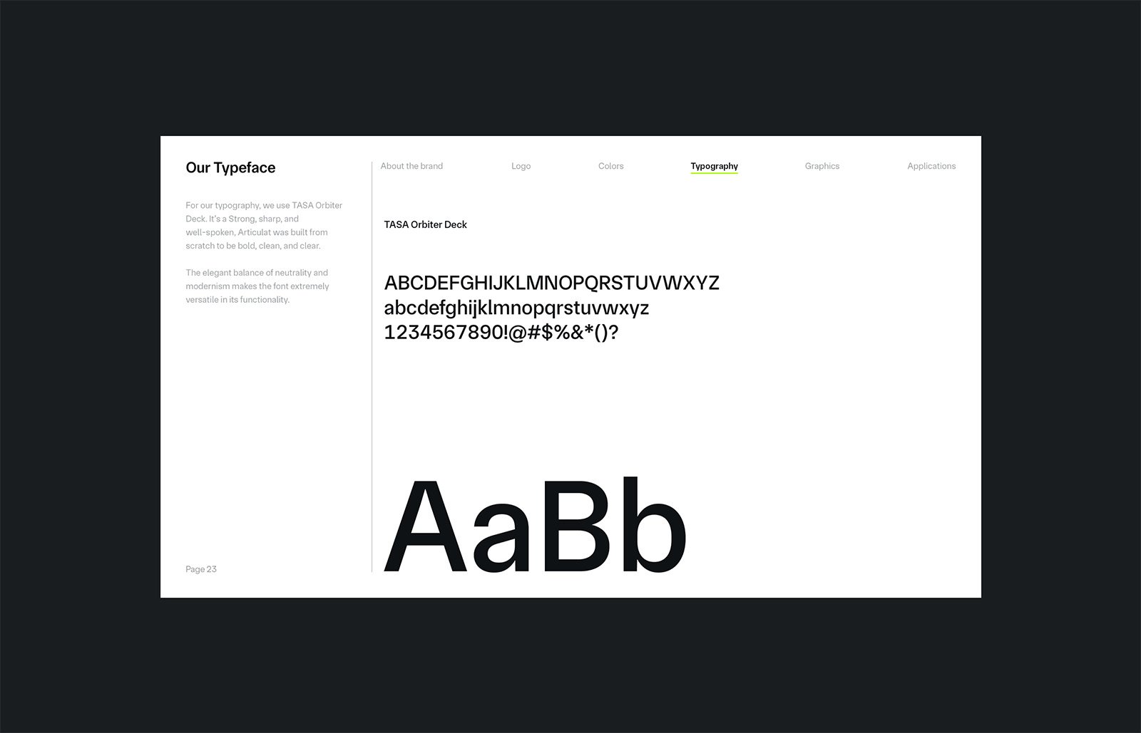 Overtonez Brand Guidelines Template Typography Page