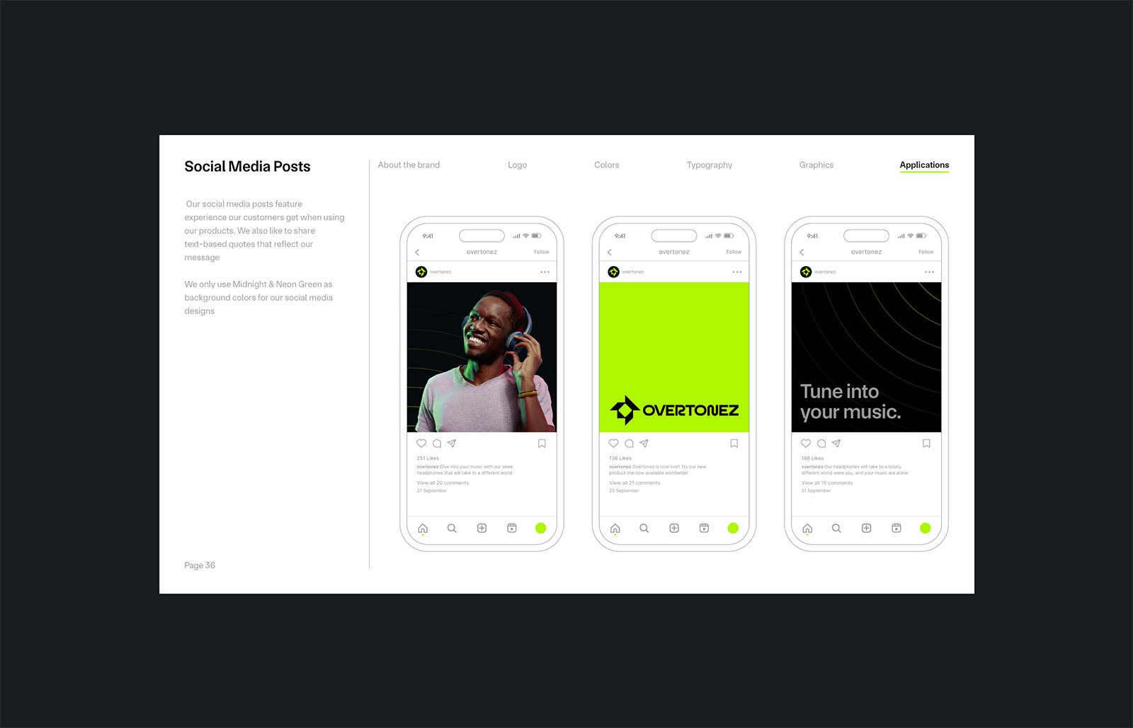 Overtonez Brand Guidelines Template Instagram post examples Page