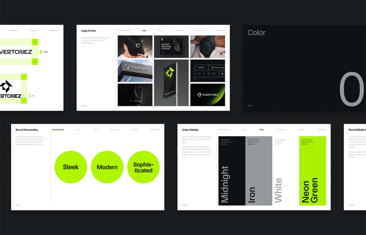 Brand Guidelines Template different pages