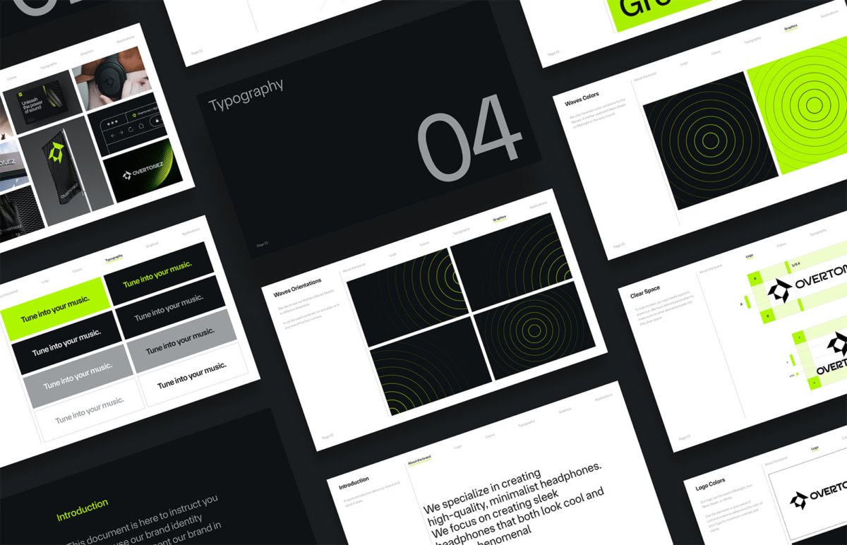 Brand Guidelines Template different pages