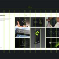 Brand Guidelines page guides and grid system