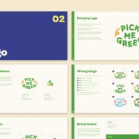 PickMeGreen Fun Brand Guide Template Logo Design Pages