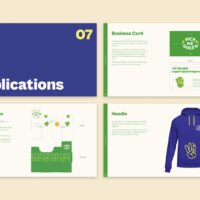PickMeGreen Fun Brand Guidelines Template Applications Pages