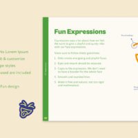 PickMeGreen Quirky Brand Guidelines Template Graphic Page and Features