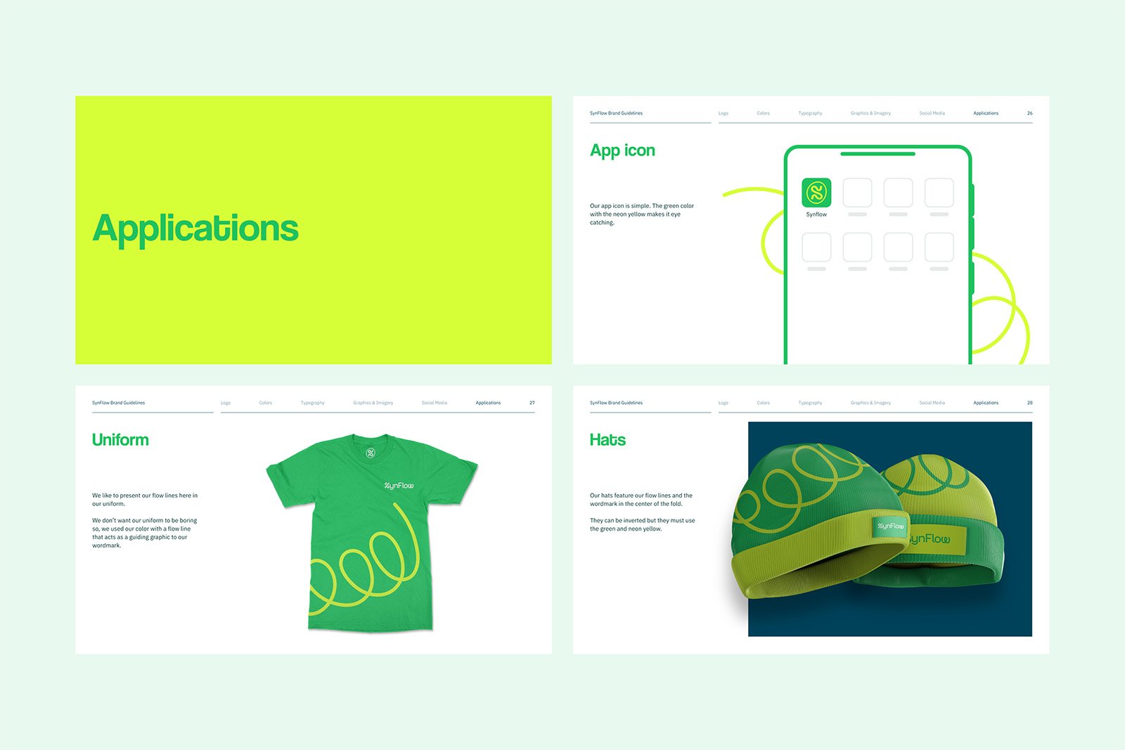 Synflow Fun Brand Guidelines Template Applications Pages