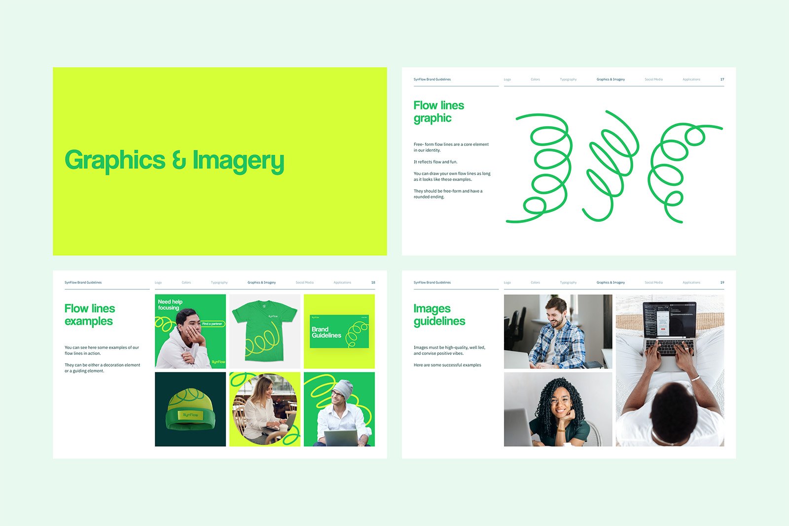 Synflow Fun Brand Guidelines Template Graphics and Imagery Pages