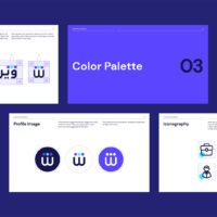 werk modern brand guide tempalte color and logo pages