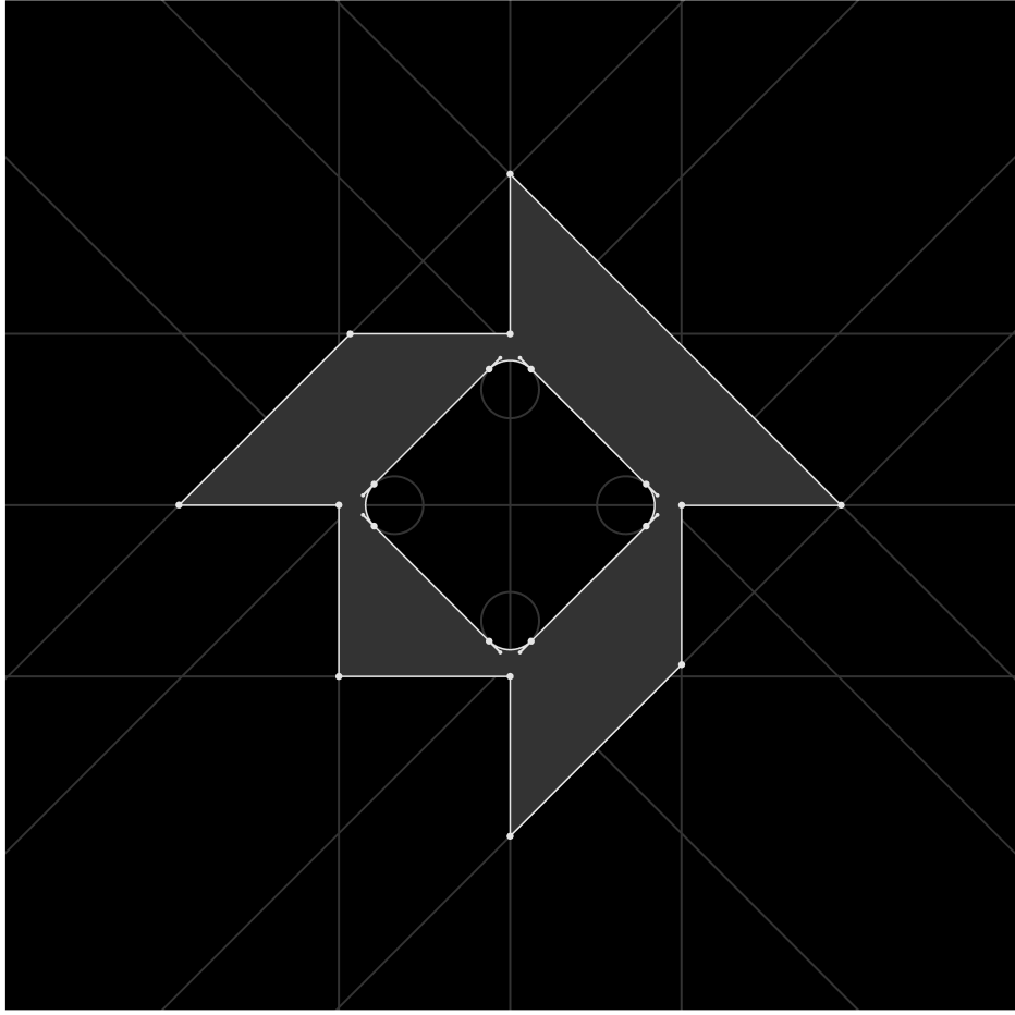 overtonez logo mark grid system