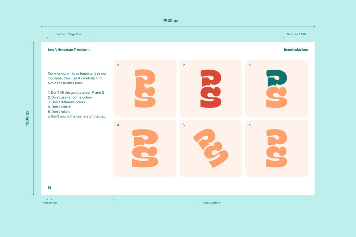 Pura Brand Guidelines Template page layout structure