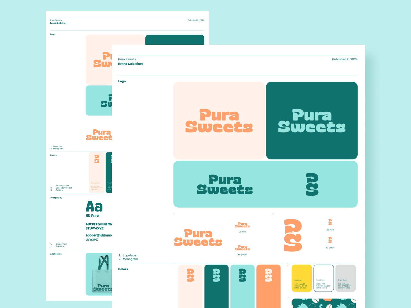 Pura Brand Guidelines One-page template