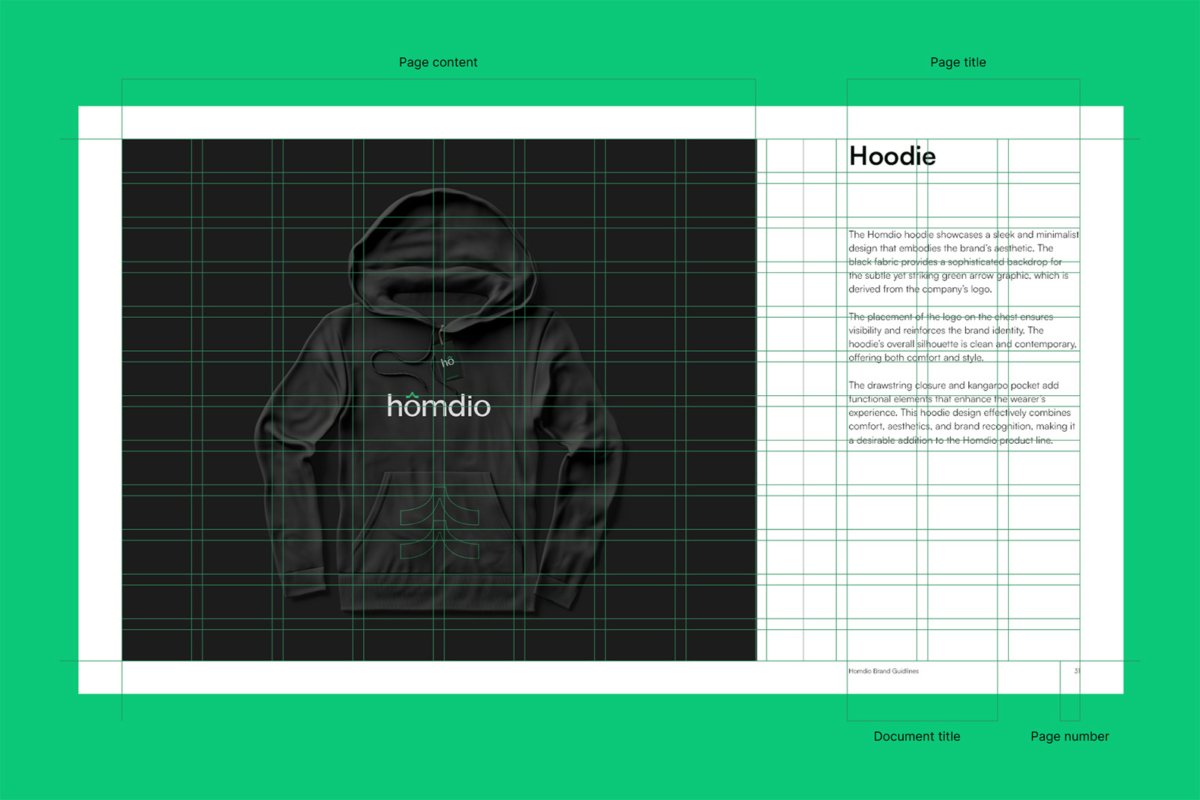 Brand Guidelines page layou structure