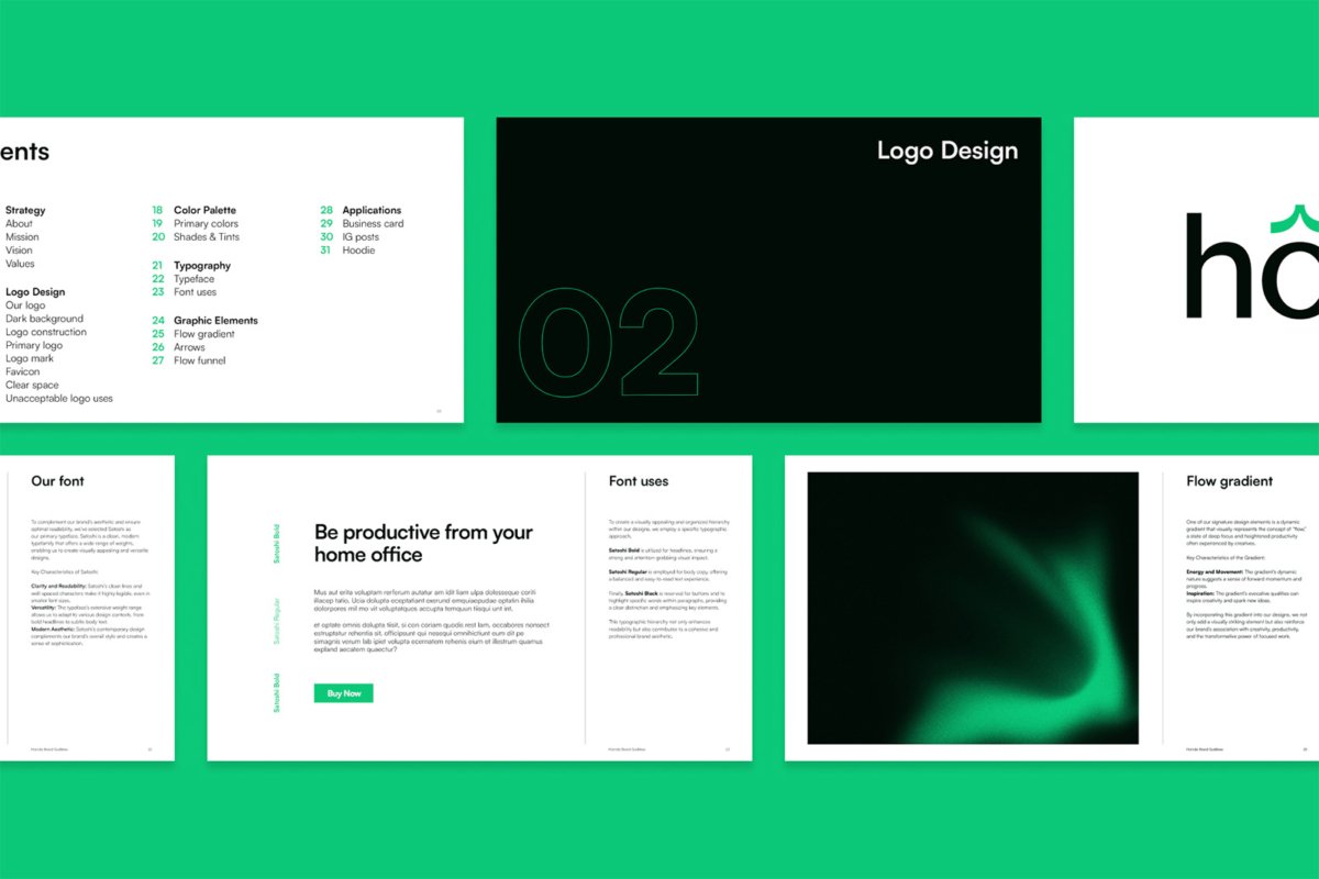 Brand guidelines pages