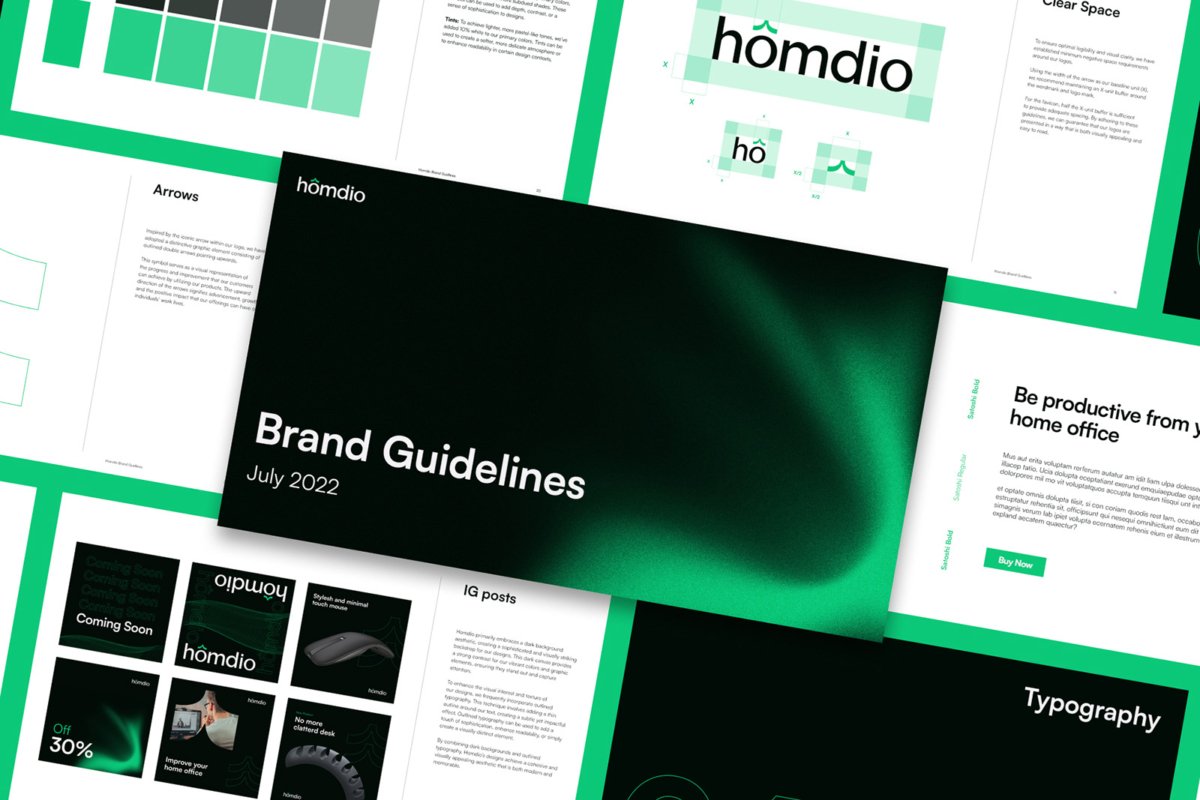 Homdio Brand Guidelines Template Pages