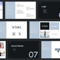 Senora - brand guidebook template pages