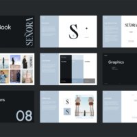 Senora - brand guidebook template pages