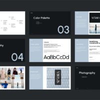 Senora - brand guidebook template pages