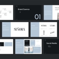 Senora - brand guidebook template pages