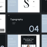 Senora - brand guidebook template pages