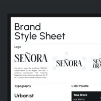 Senora - brand style sheet template