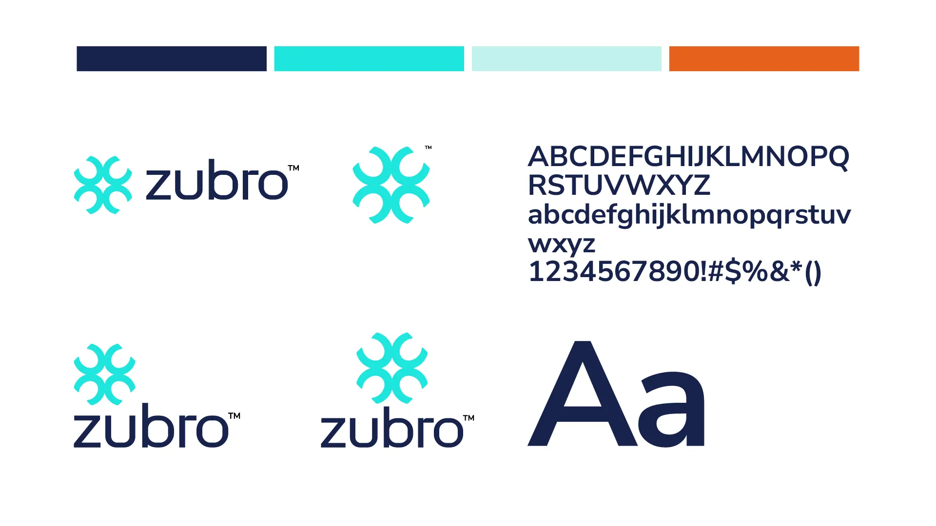 Brand identity system for a SaaS brand called Zubro