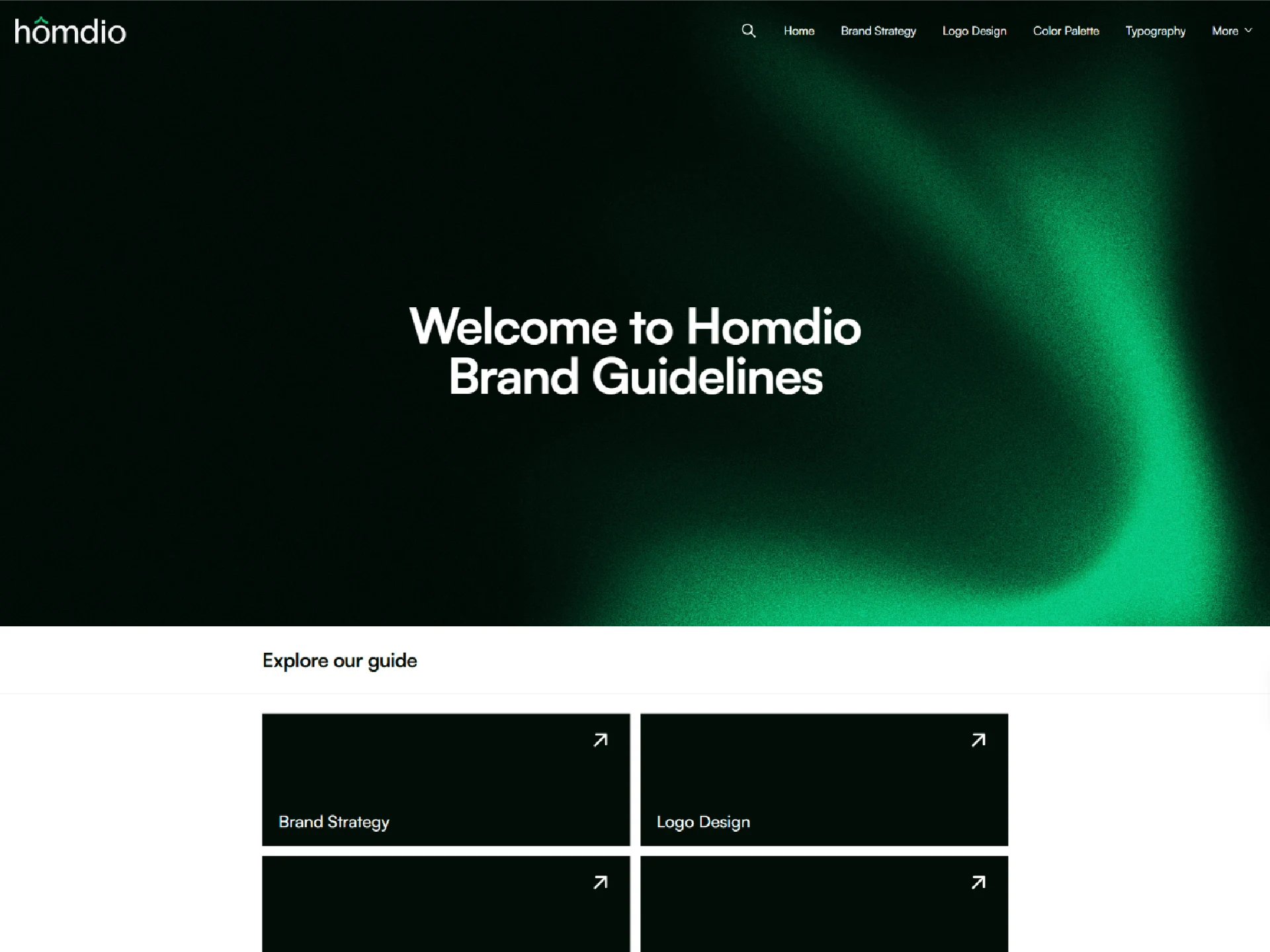 Homdio online brand identity guidelines