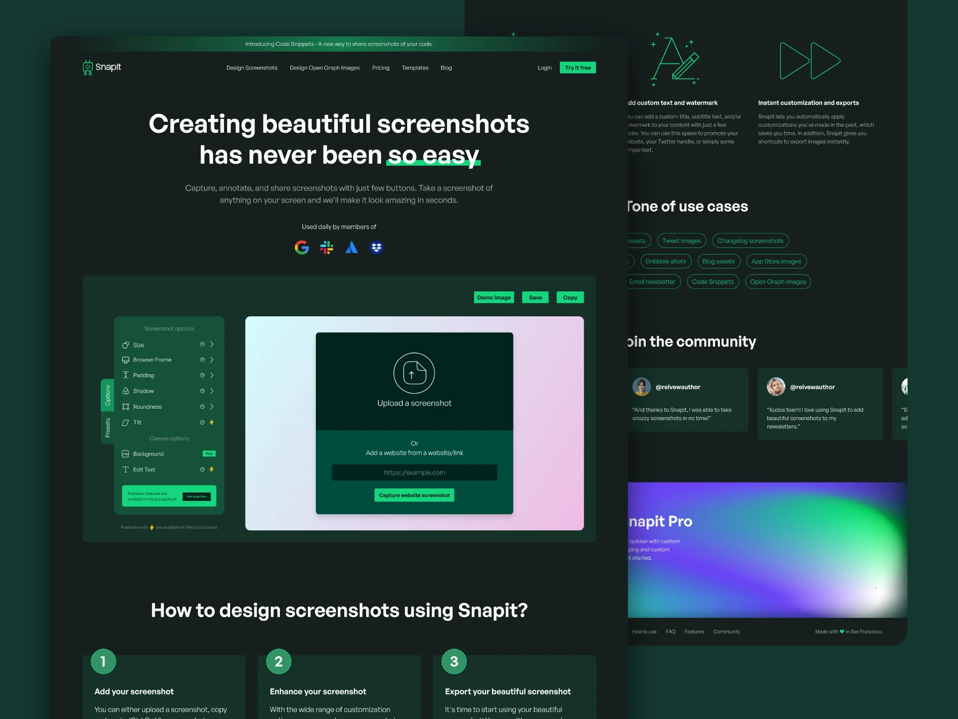 SnapIt SaaS marketing website design